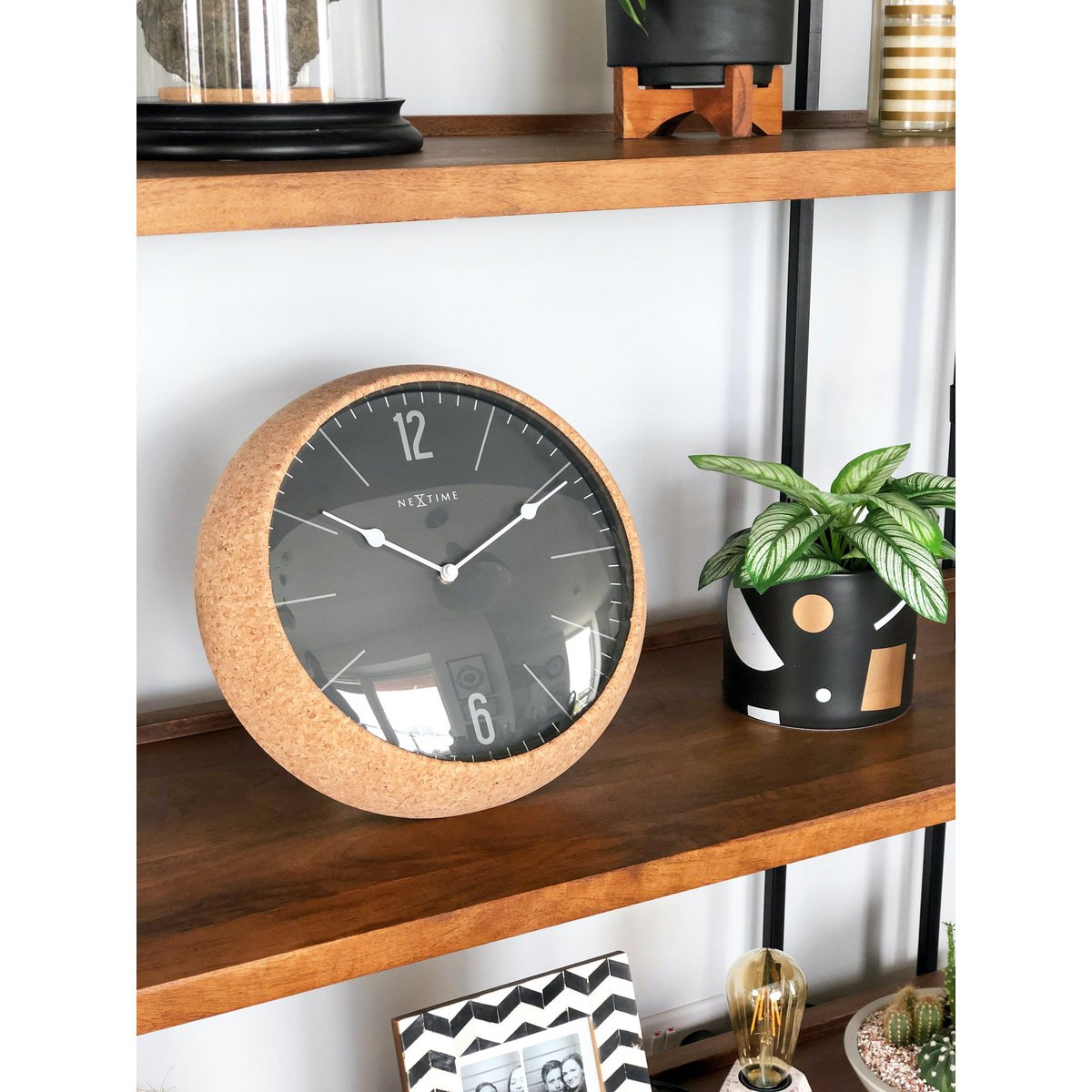Väggklocka - 30 cm - Kork / Glas - 'Cork'