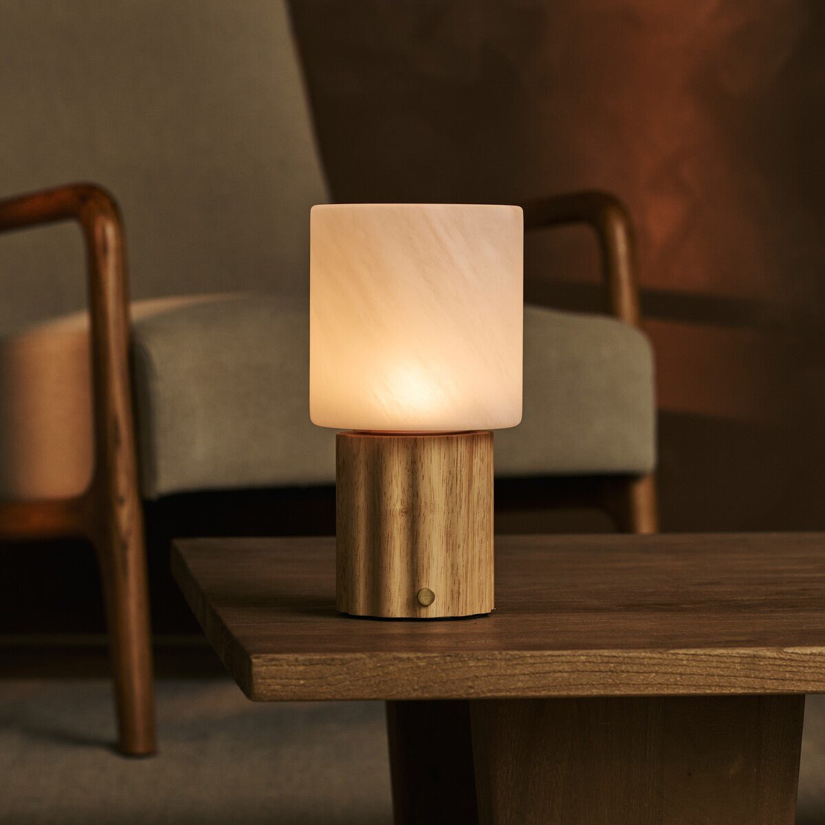 Frank Light Brown Rechargeable Table Lamp