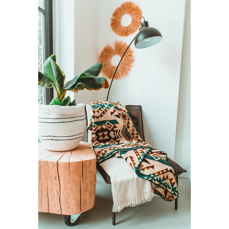 Ecuadorian alpaca mini blanket | native blanket | Mini Chimborazo Multicolor