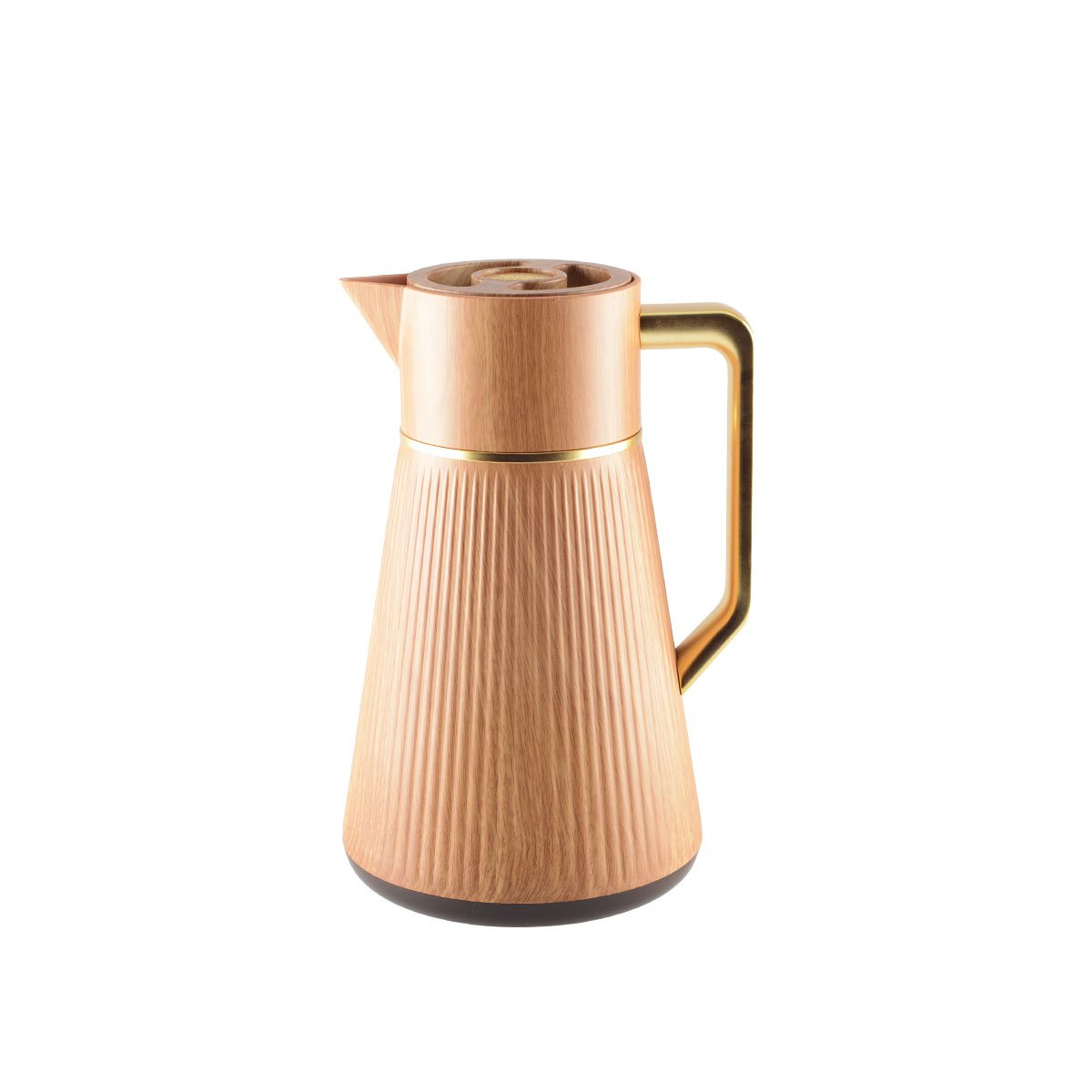 Wood coffee maker with golden handle 1L