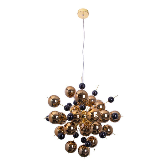 Hänglampa "explosion" i metall och glas, G9-version, för matsal, vardagsrum, hall eller kontor, Ø ca 65 cm