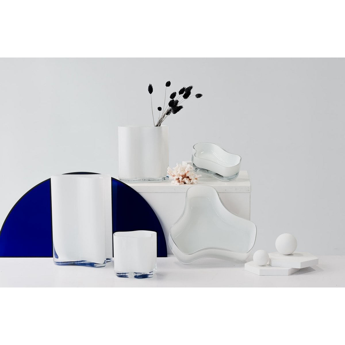 New modern design tall vase inspired by CORAL and Aalto, COR30WH