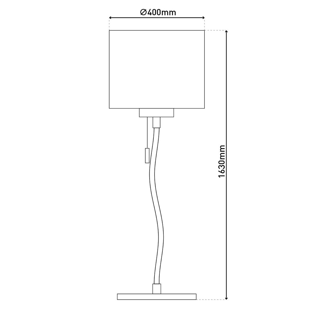 LED-golvlampa "AURELIA" i metall och plast i vitt med fasta LED-lampor, 163 cm hög, belysning för vardagsrum, matsal eller kontor