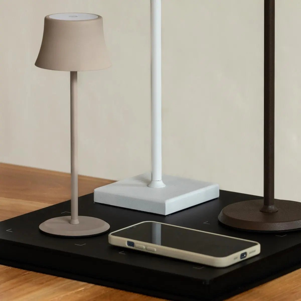 Maya Shadow Grey Ribbed Table Lamp