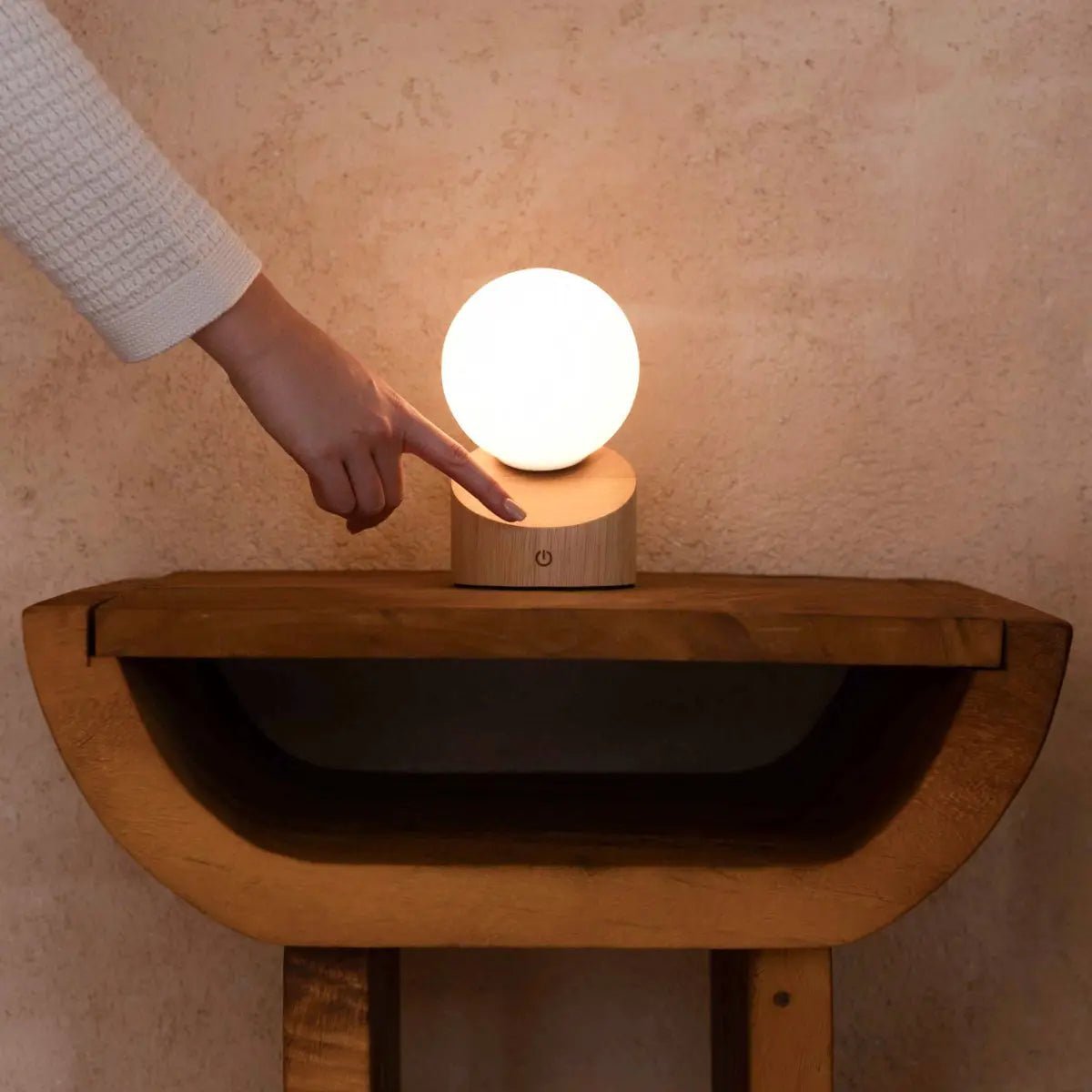 Morris Light Brown Rechargeable Lamp