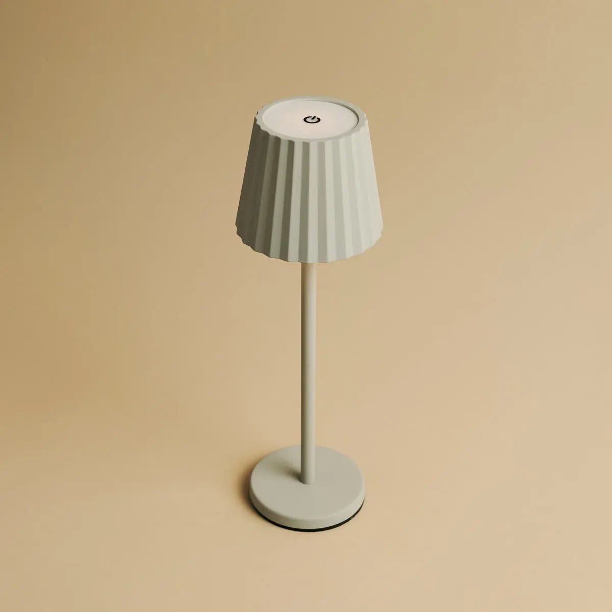 Maya Shadow Grey Ribbed Table Lamp