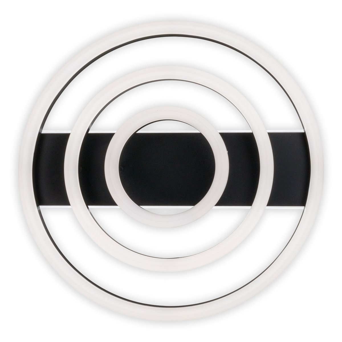 LED CCT ceiling light "Circulo" made of black metal and sand-colored plastic Ø 60 cm