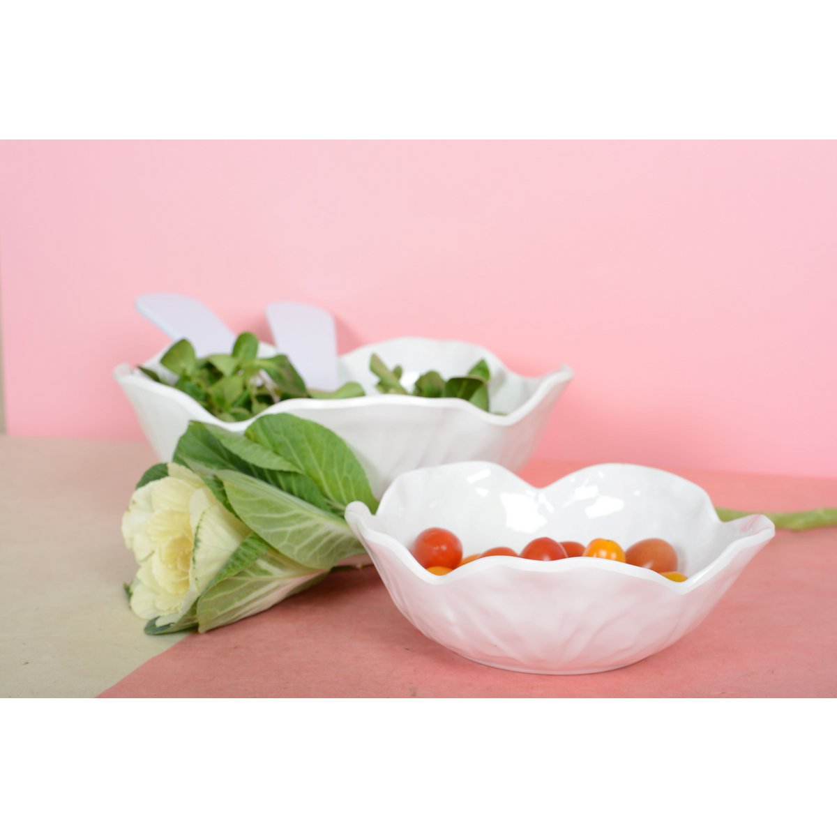 White hollow plate in melamine 17.5x17.5x5cm