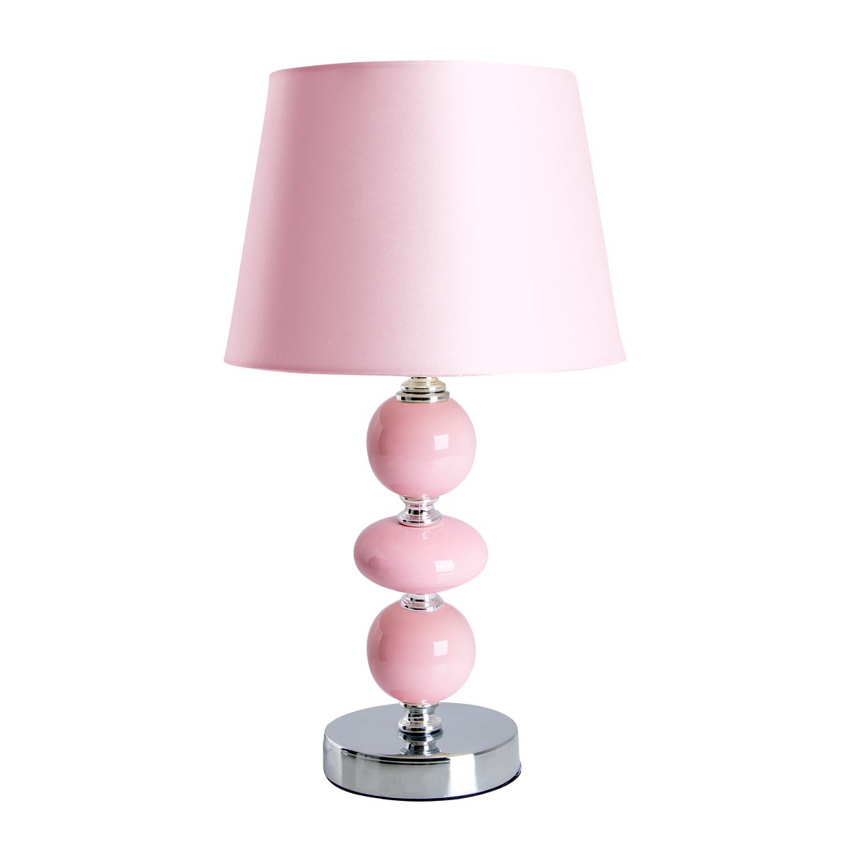 Ceramic table lamp "Araga" 36 cm high, table lamp made of metal, ceramic, with text blades, pink, with E14 socket, lighting for dining room, living room, hallway or office,