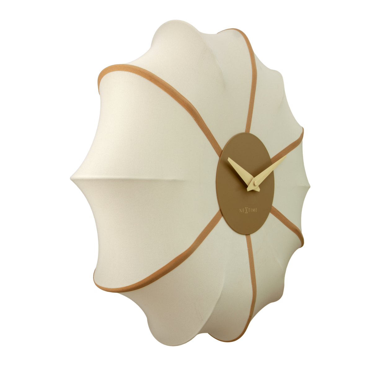 Wall clock 50cm-Silent-Fabric/Metal-NeXtime 'Ultimo'