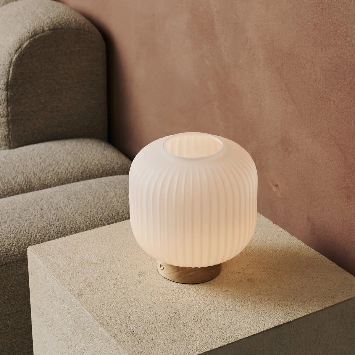 Lyla Light Brown Unique Rechargeable Lamp