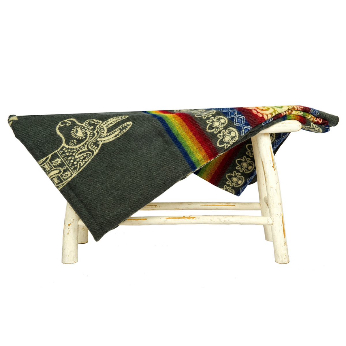 Ecuadorian alpaca blanket | native blanket | Alpaca Grey
