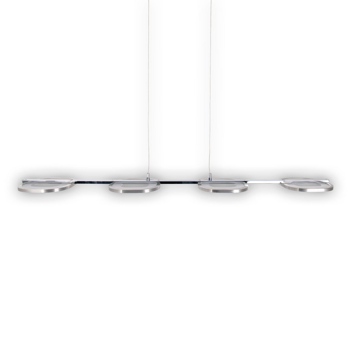 LED-pendellampa "Beam" i metall och plast i stål-blank, med integrerad LED