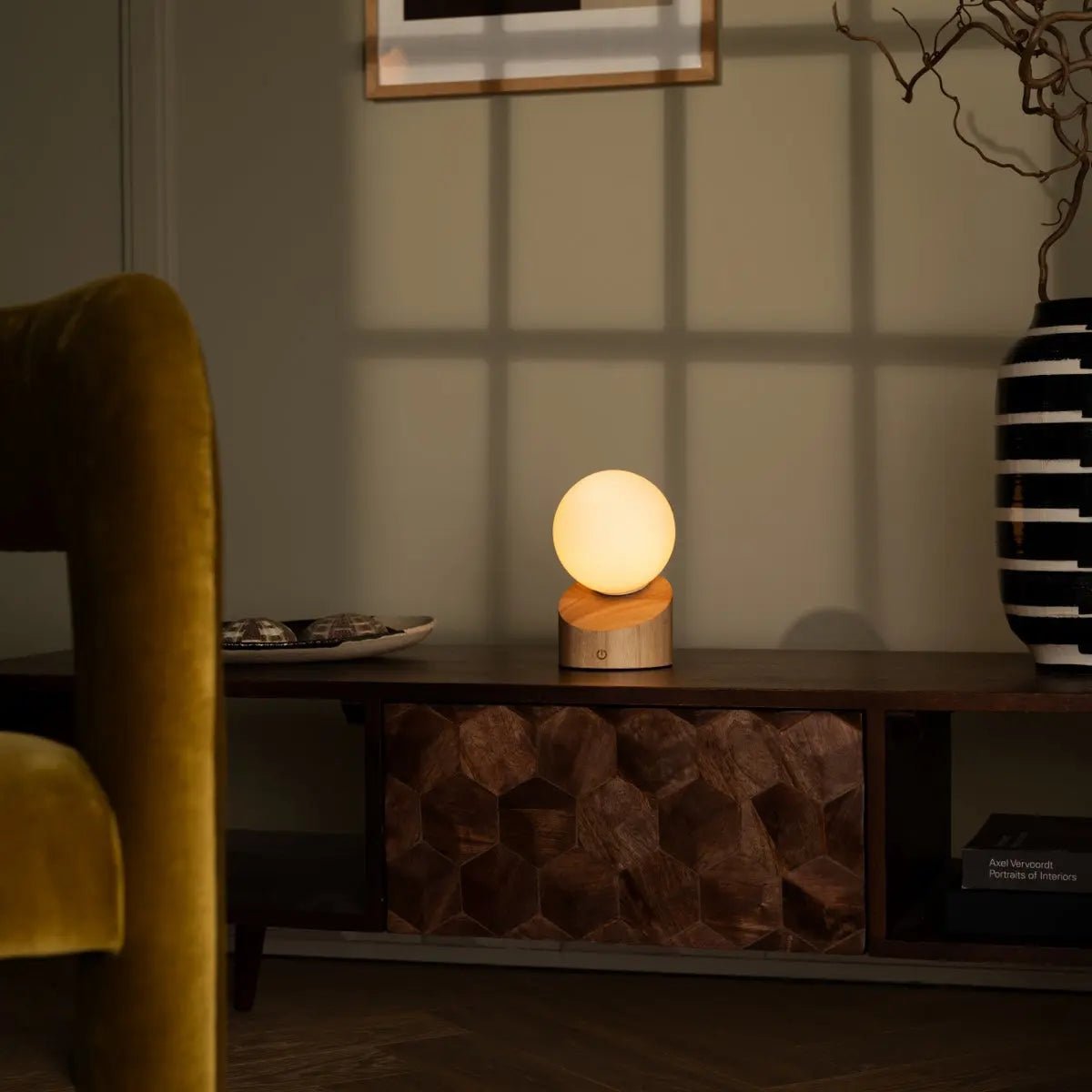 Morris Light Brown Rechargeable Lamp
