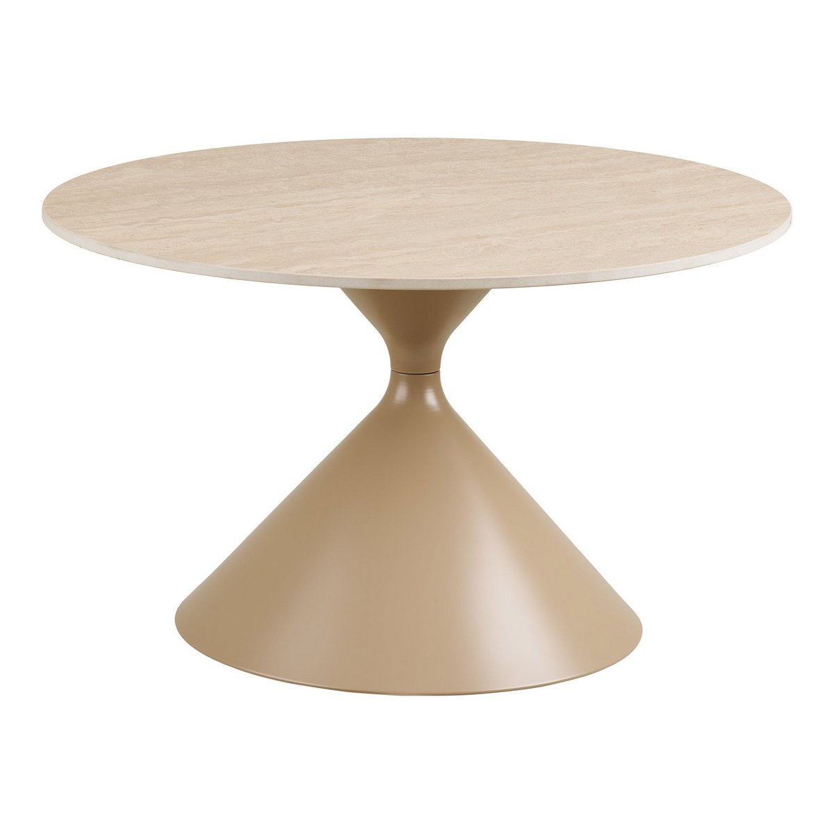 Annecy Coffee table, ceramic table top/steel, travertine/sand, ø70x41 cm