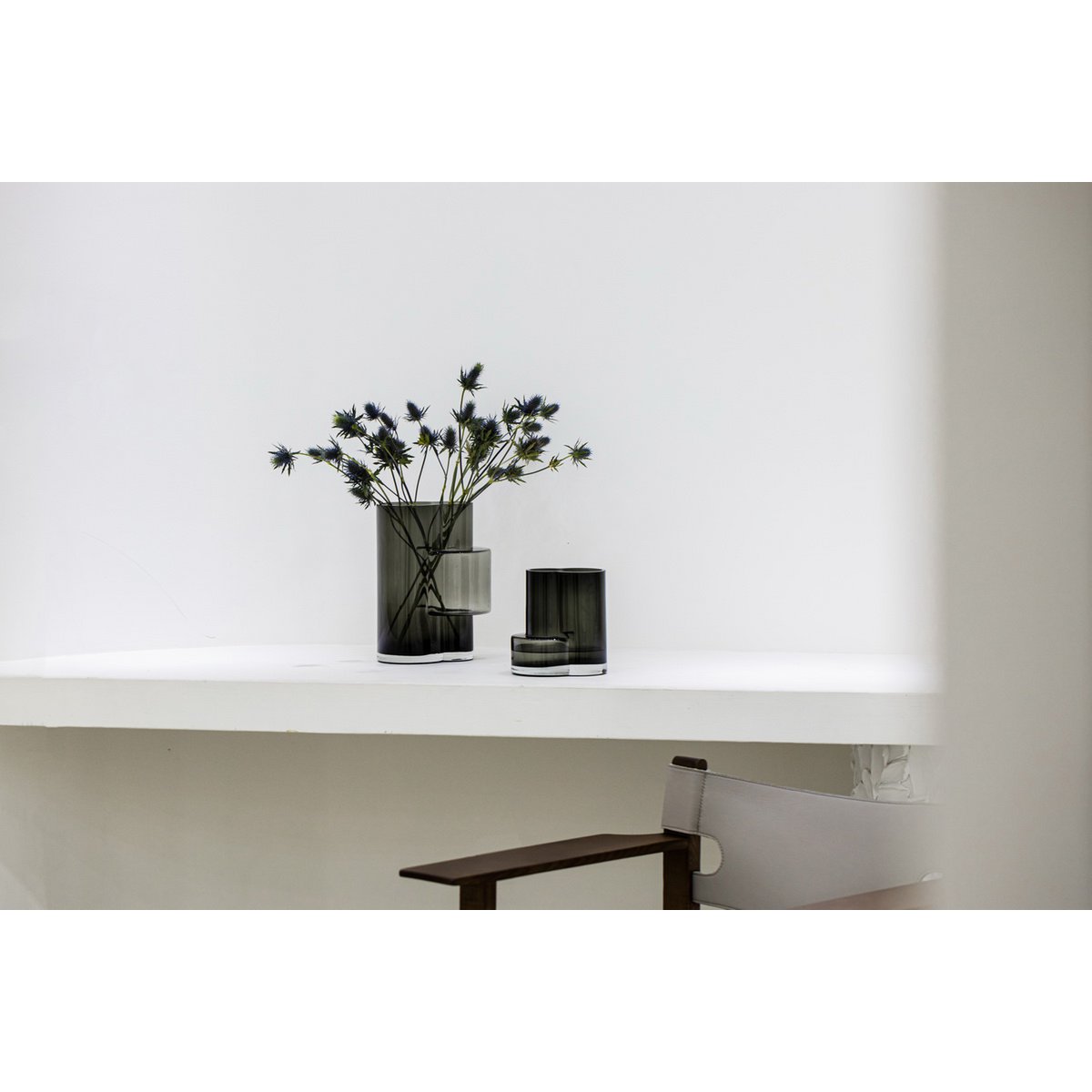 Glasvas i toppmodern design med konstruktivistisk touch, FUSIO 20 Grey