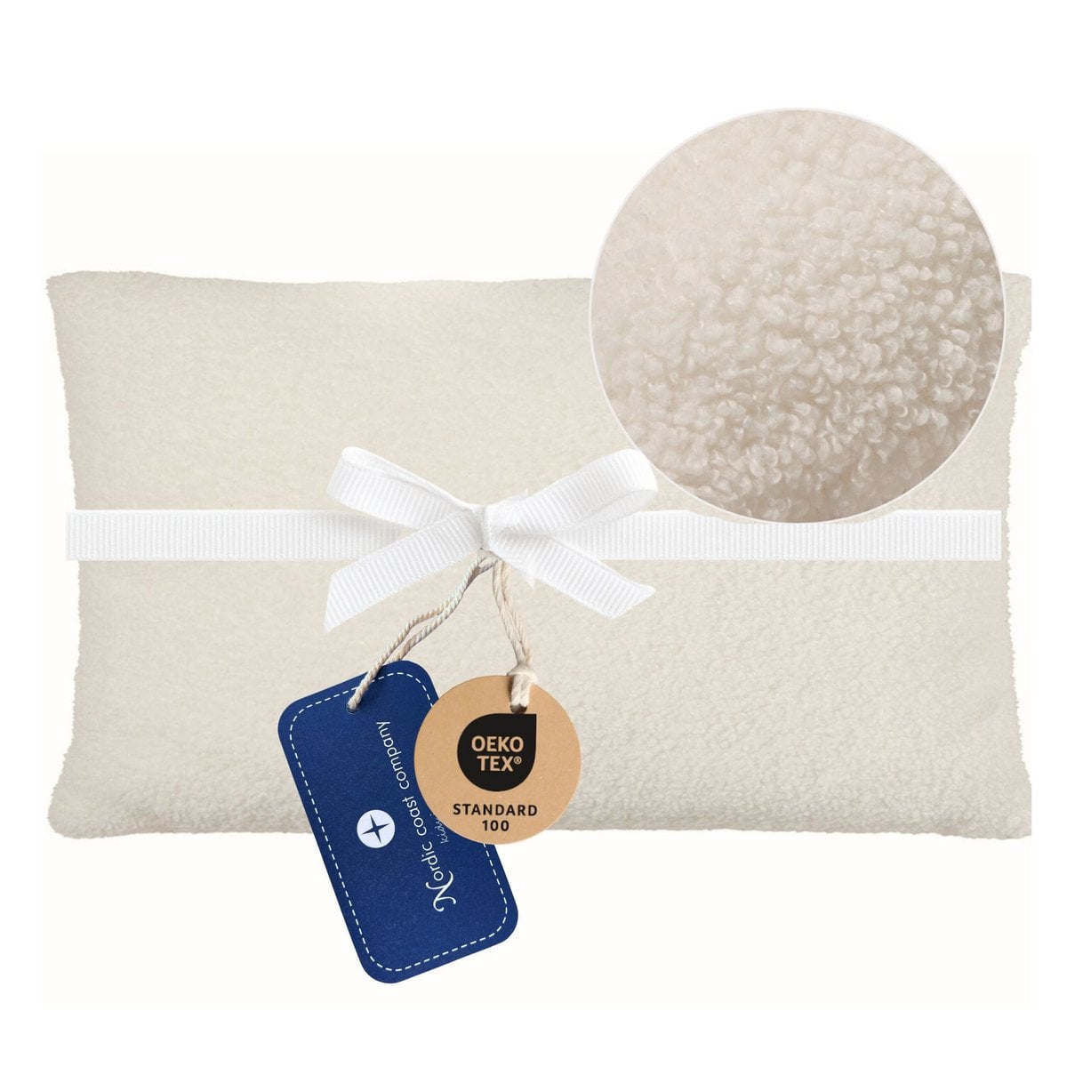 Decorative Cushion Teddy Ivory 30x50 cm