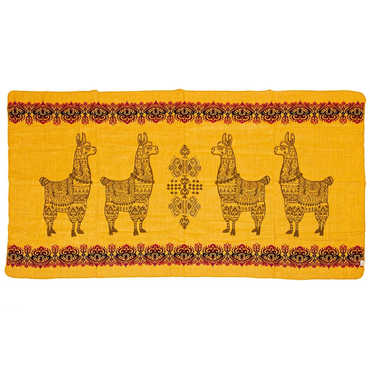 Mini Alpaca Yellow - alpaca mini blanket - 110x185cm