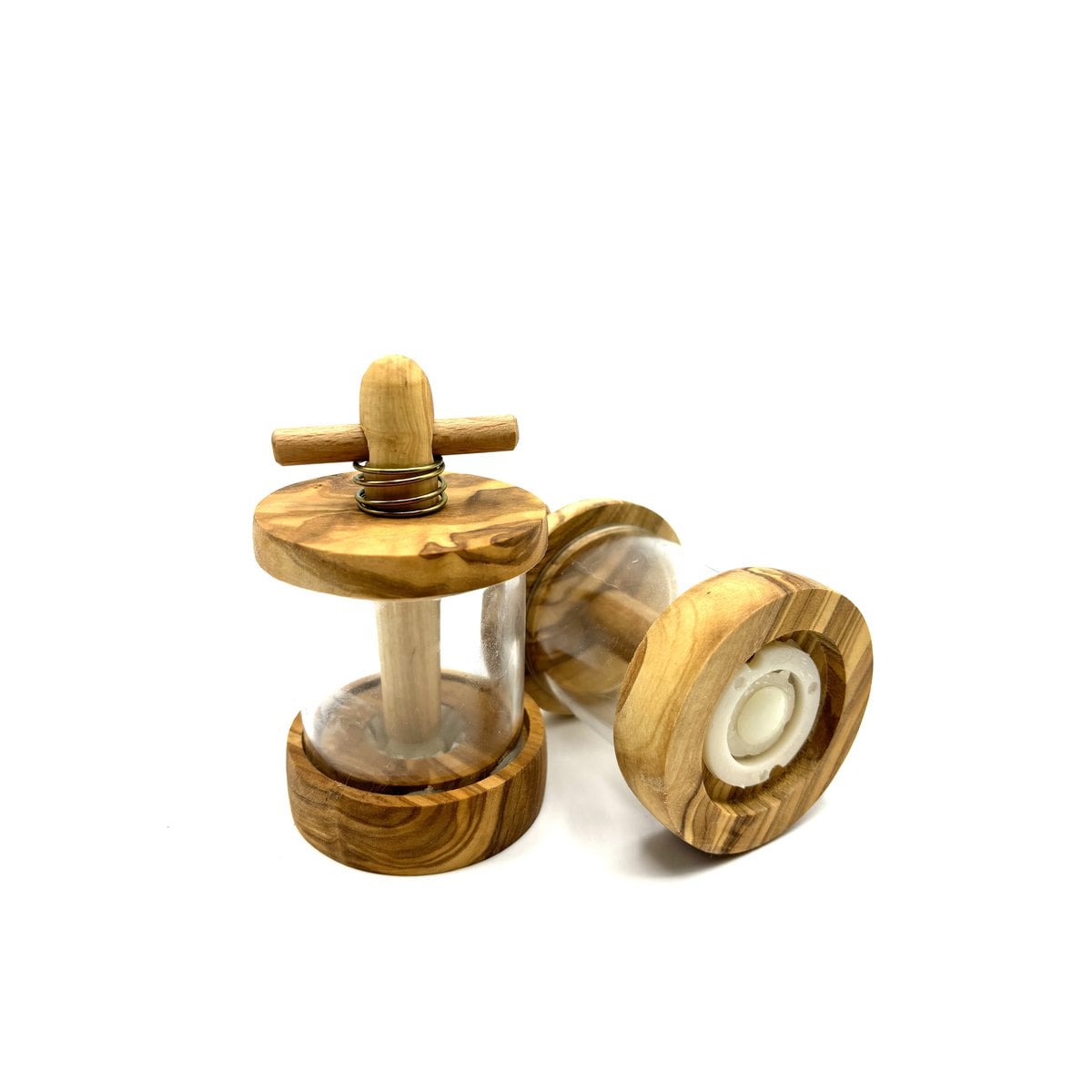 Olive wood herb grinder