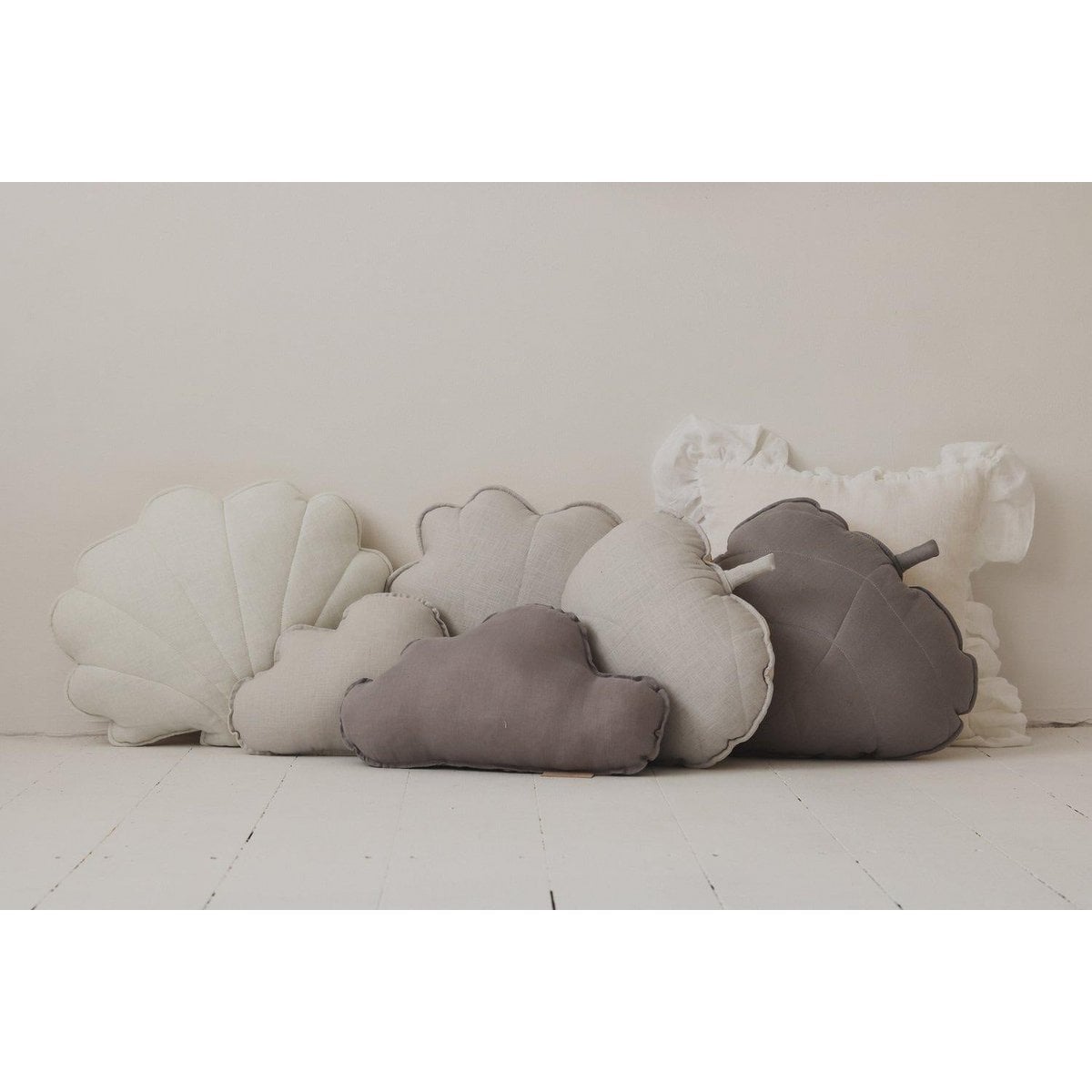 “Pigeon Grey” Linen Cloud Pillow