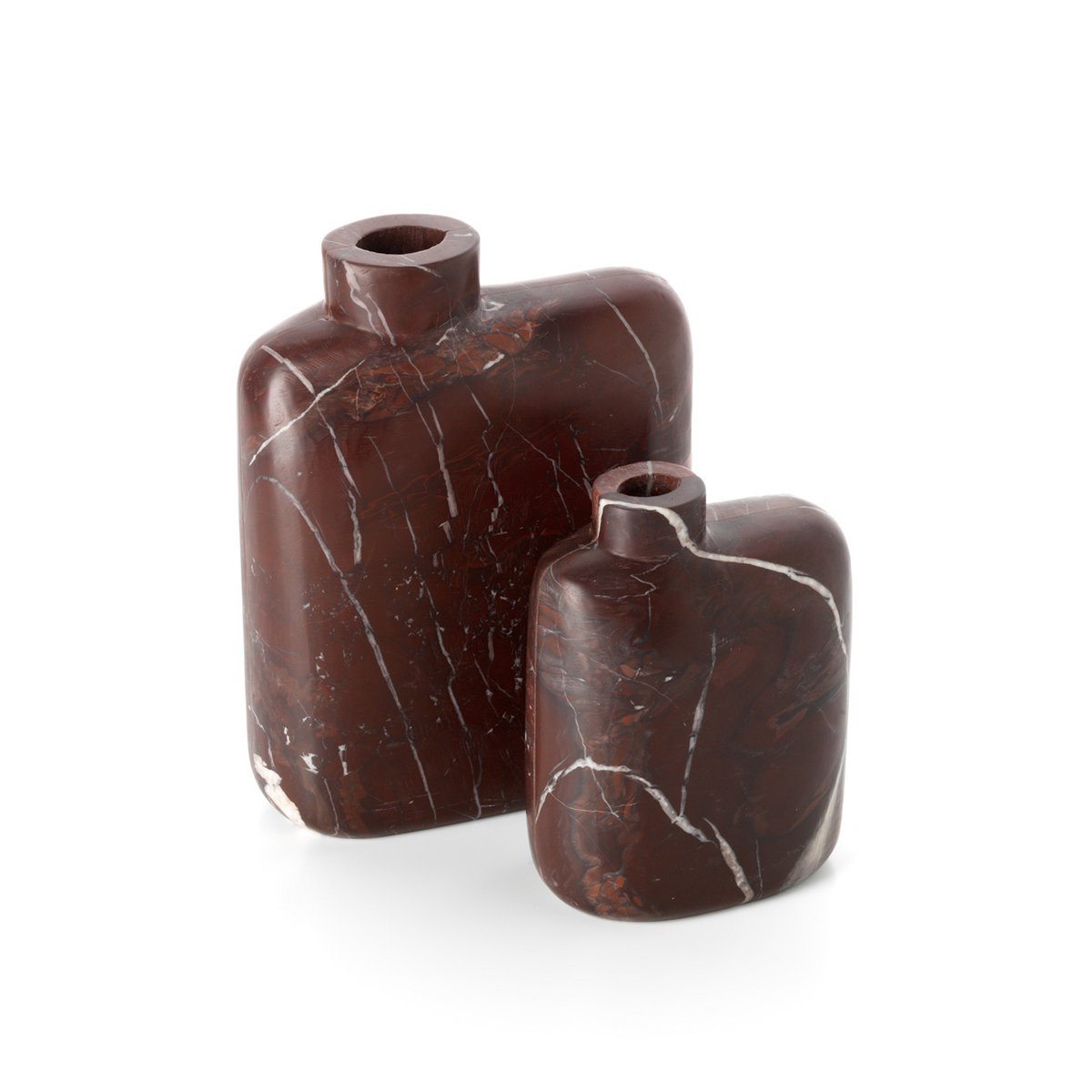The Rosso Levanto Marble Vase - Wine Red - High