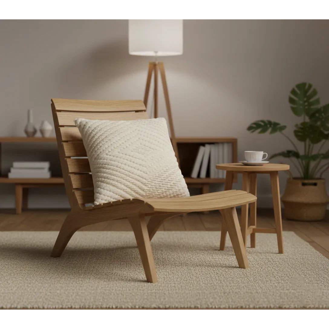 Mjukt Krämigt Kuddfodral / Kussenhoes – Boho Mönster – 45x45 cm – Urbane Hide