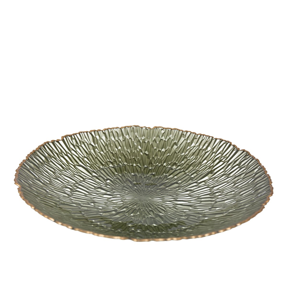 Green cut with golden edge 40.5cm