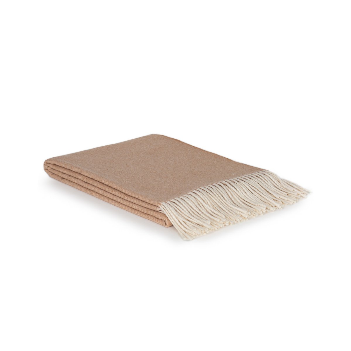 Merino/cashmere Throw Blanket TIBET beige