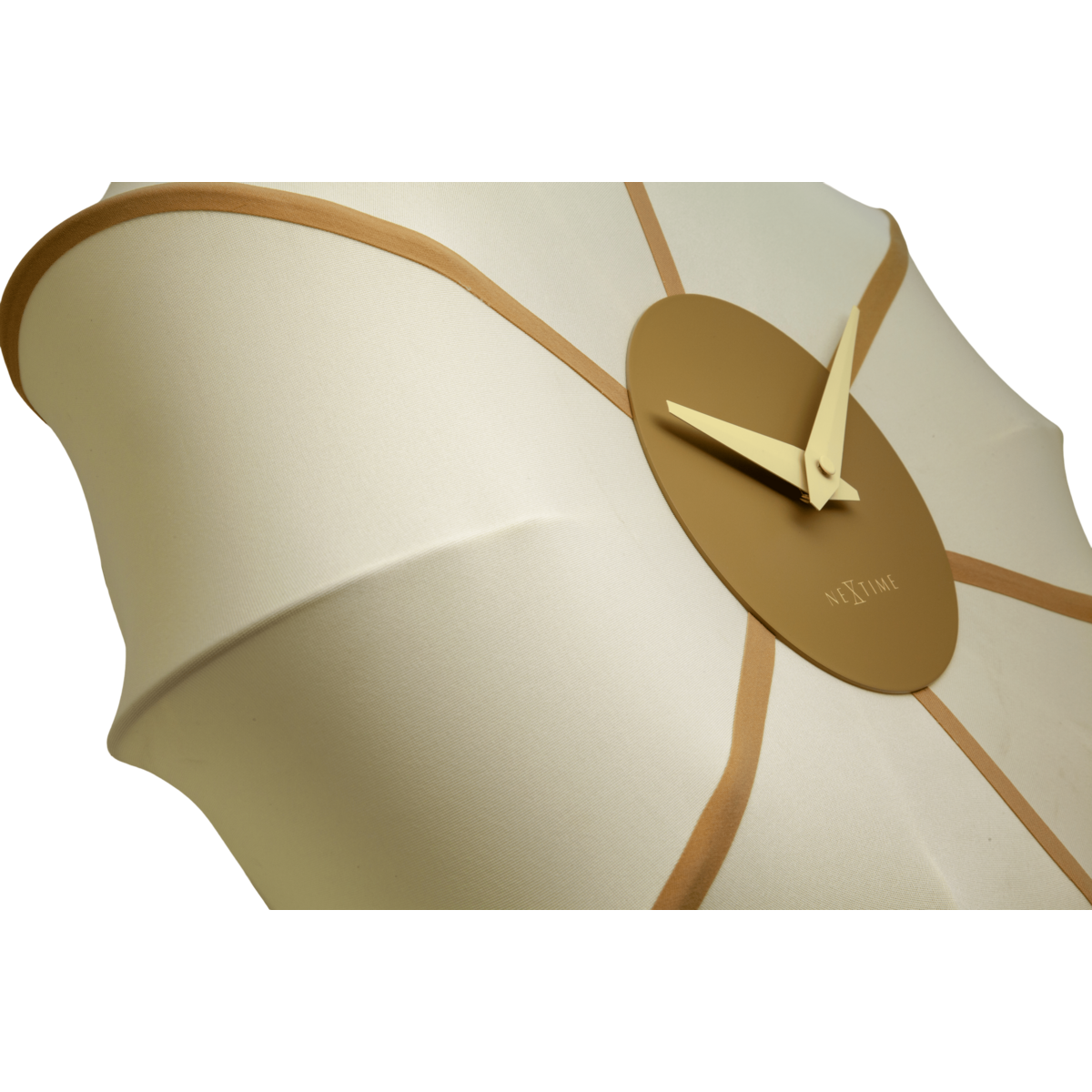 Wall clock 50cm-Silent-Fabric/Metal-NeXtime 'Ultimo'