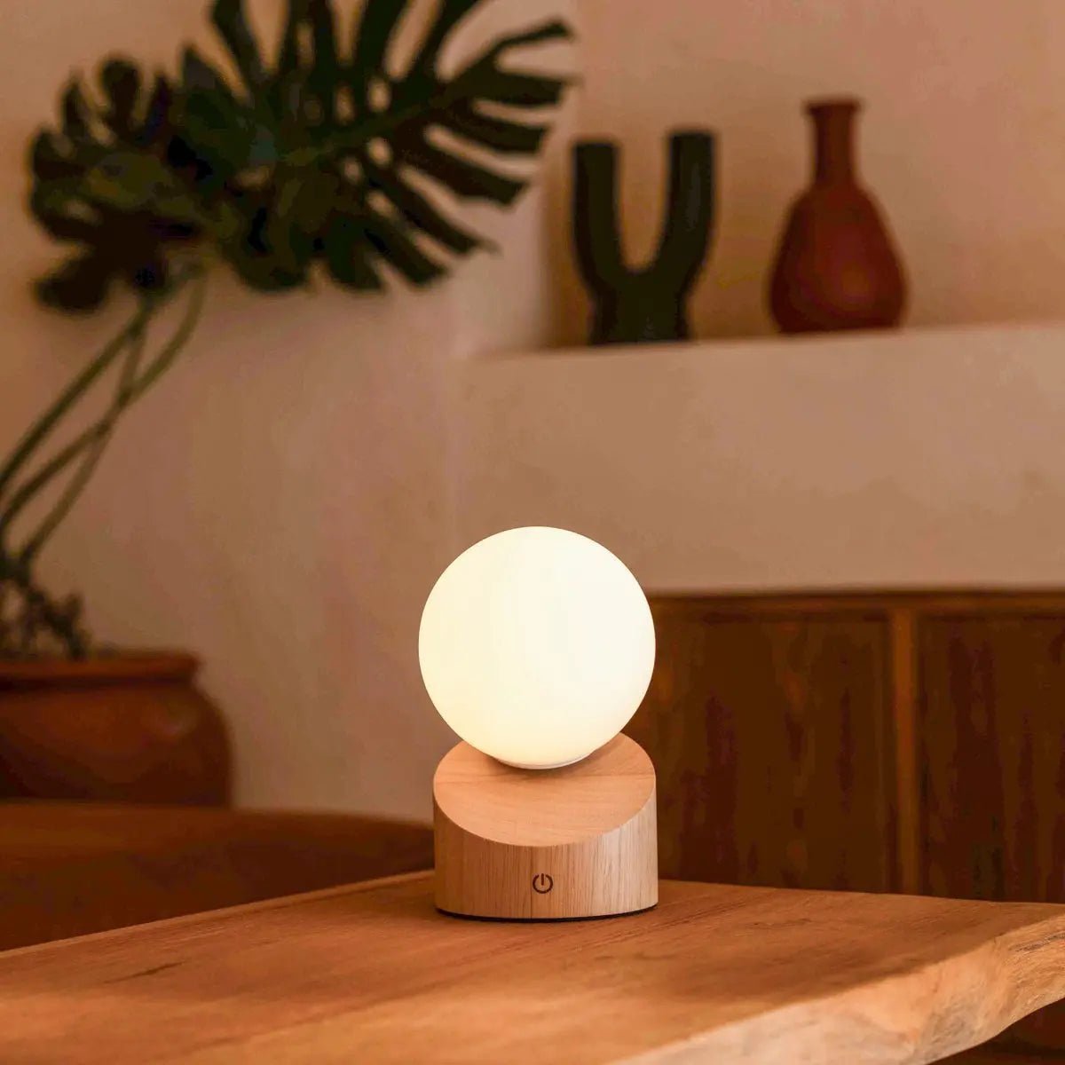 Morris Light Brown Rechargeable Lamp