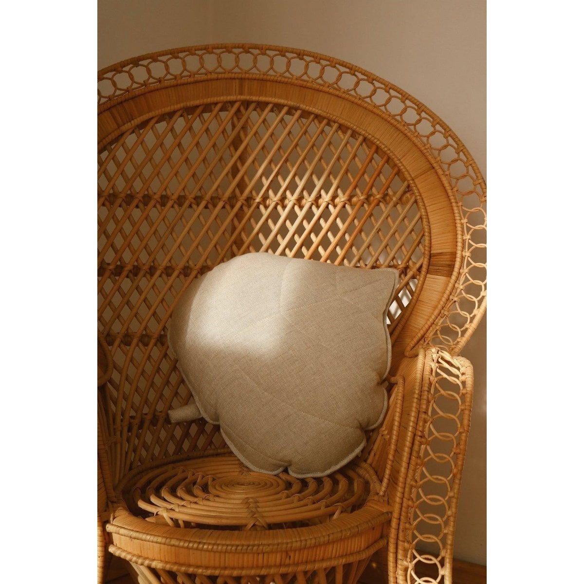 “Sand” Linen Leaf Pillow