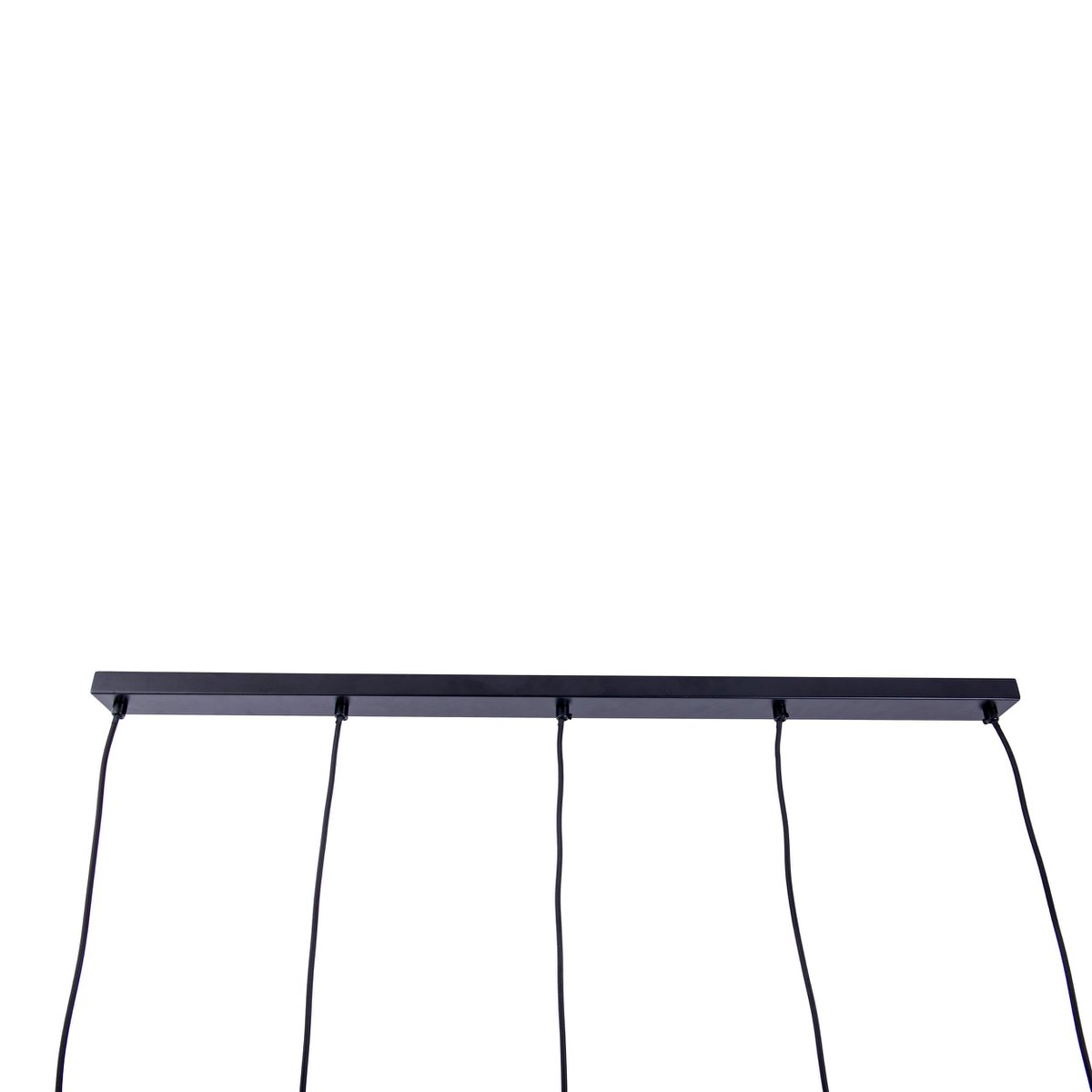 5er Pendelleuchte "FORO" Retro Pendellampe aus Metall in Schwarz, und Gold mit E27-Fassungen, 96 cm lang. Stilvolle Beleuchtung für Wohnzimmer, Esszimmer oder Küche.
