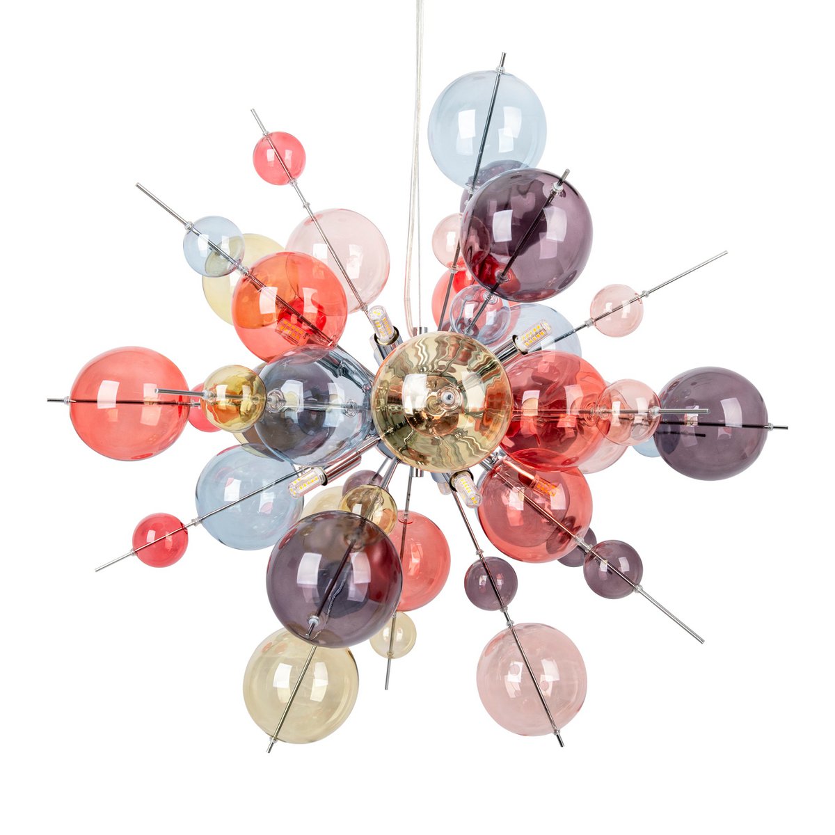 Pendant lamp "explosion" pastel colors