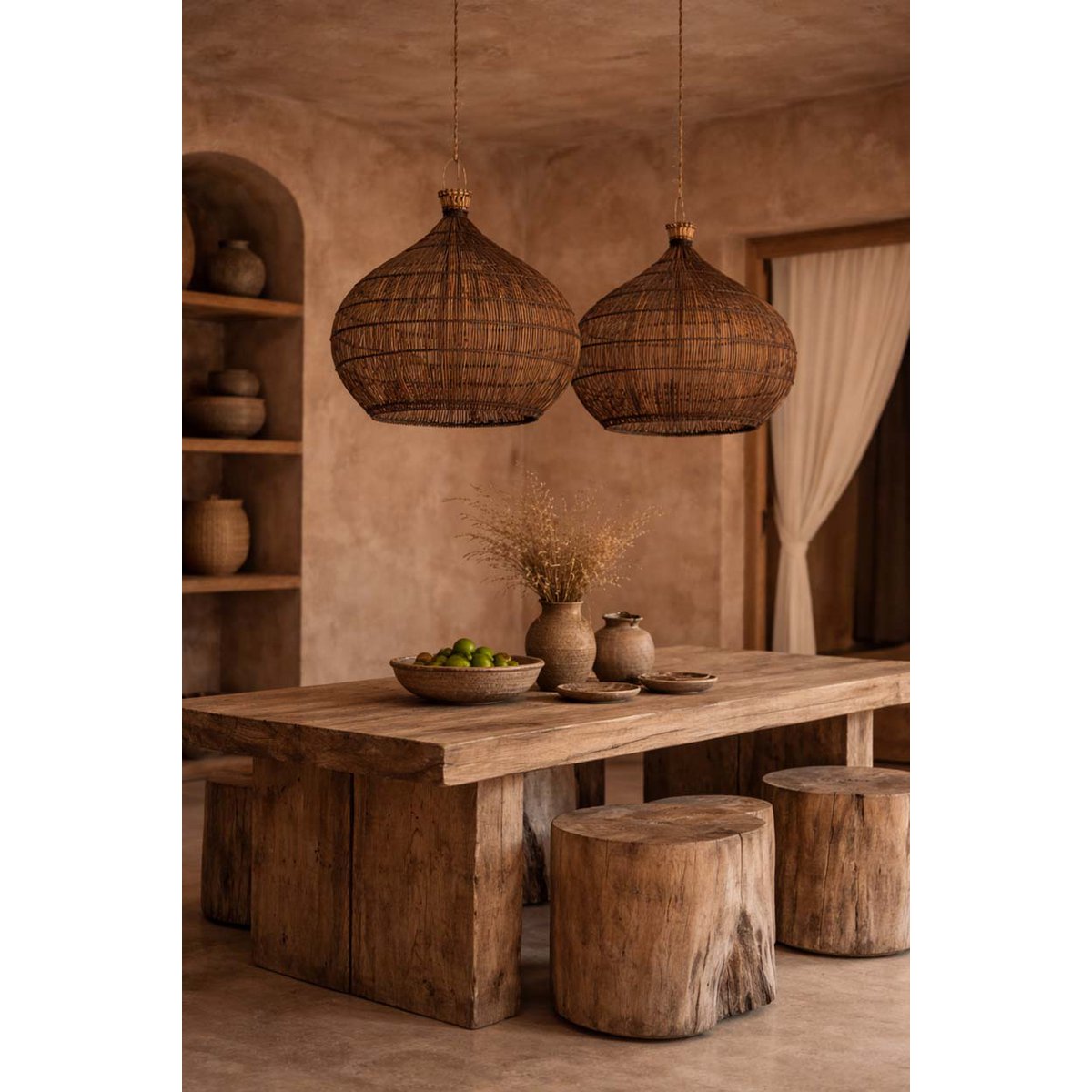 The Desert Gourd Pendant - Dark Walnut - M