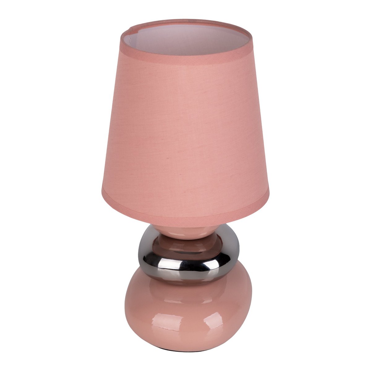 Keramik Tischleuchte "STONEY" rosa - Klassik - Tischleuchte - - rosé/lachs - E14 - keine Angabe
