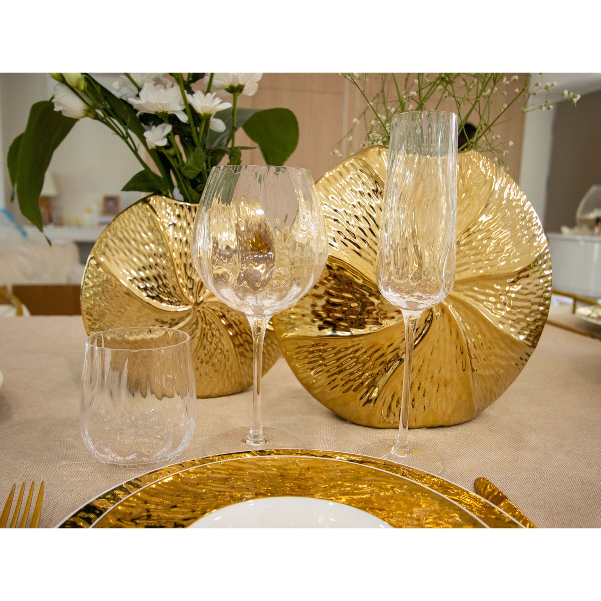 Vague champagne flutes - Lot of 6