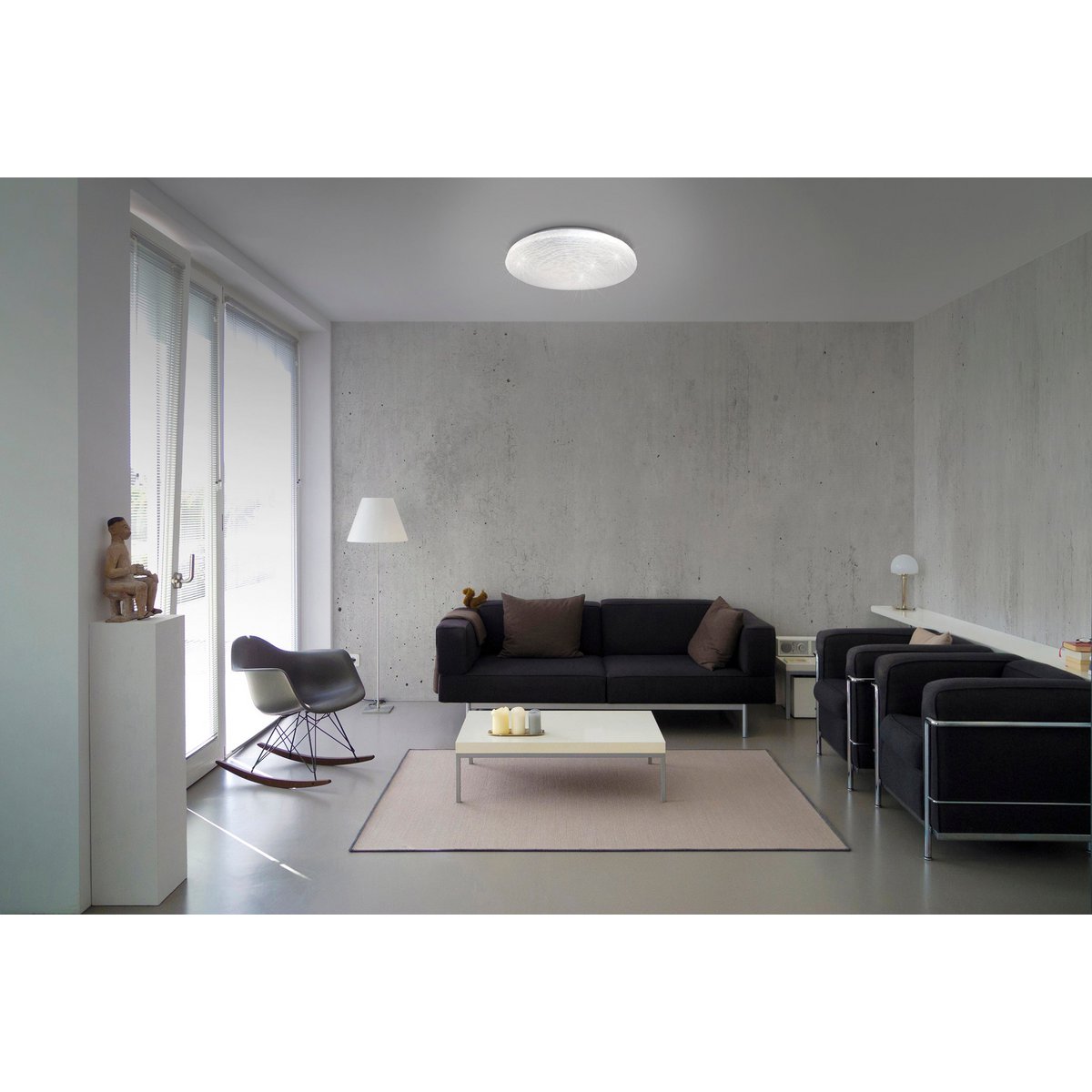 LED-taklampa "Polaris" d: 48cm kristalleffekt
