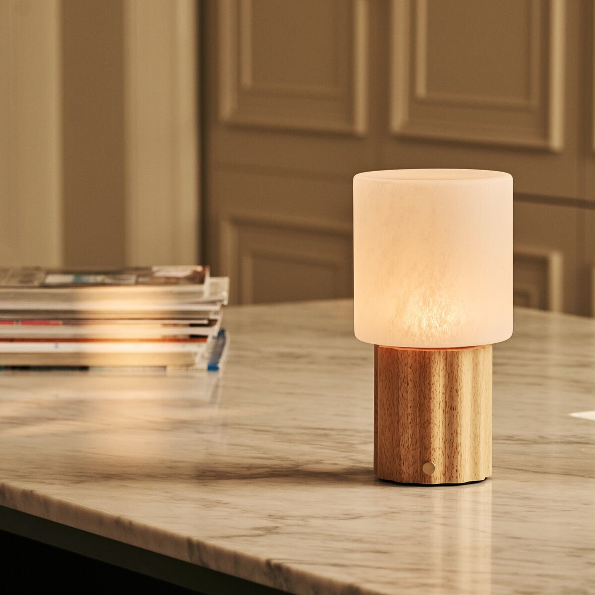 Frank Light Brown Rechargeable Table Lamp