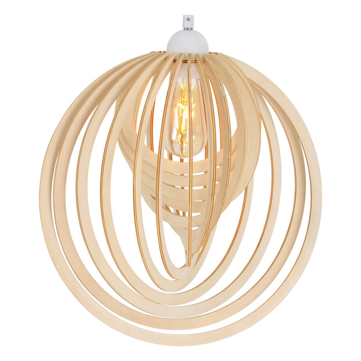 Pendant lamp "Armella" Ø 40 cm, 1x E27 (not included) made of wood and plastic, for eating rooms, living room, office, children's room