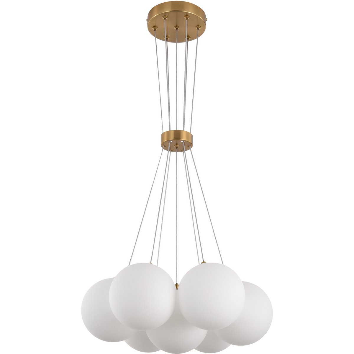 Hanging lamp Jenna White Gold 7-Light