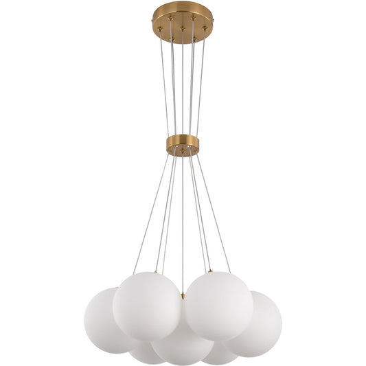 Taklampa Jenna Vit Guld 7-Lamps
