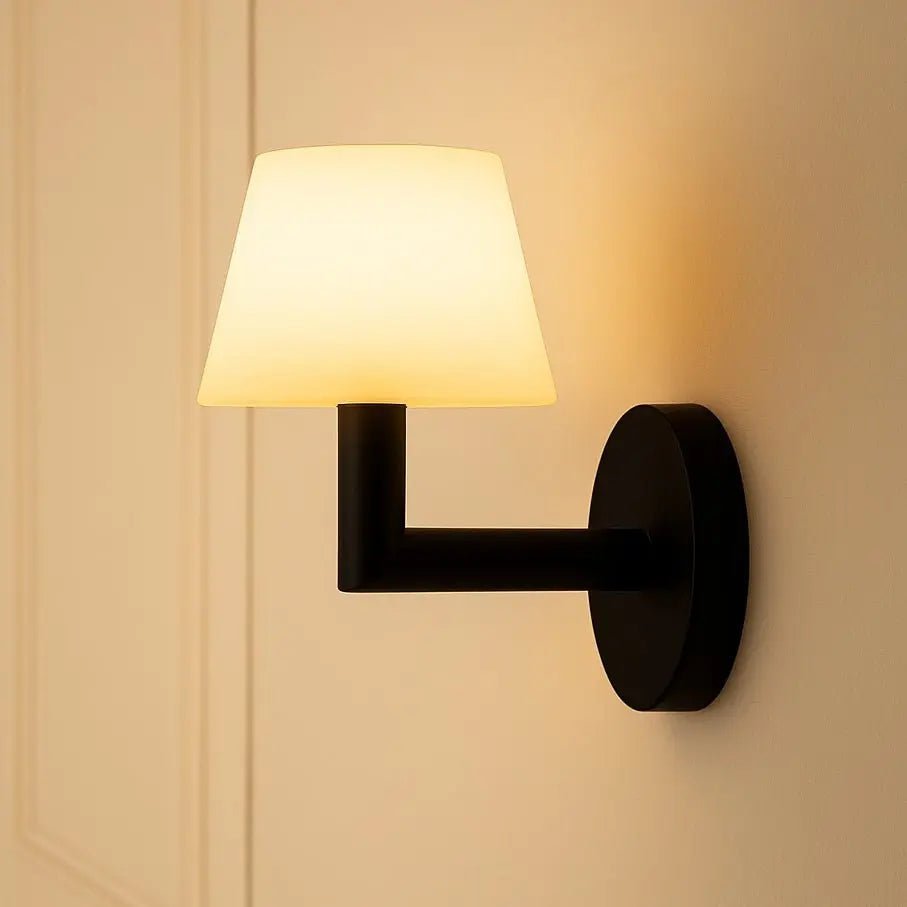 Ted Black Wooden Rechargeable Wall Lamp