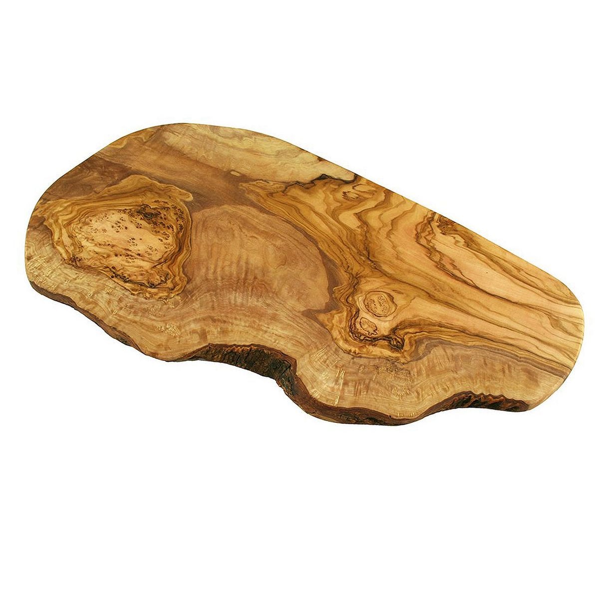 Cutting board rustic 35-39 cm long olive wood