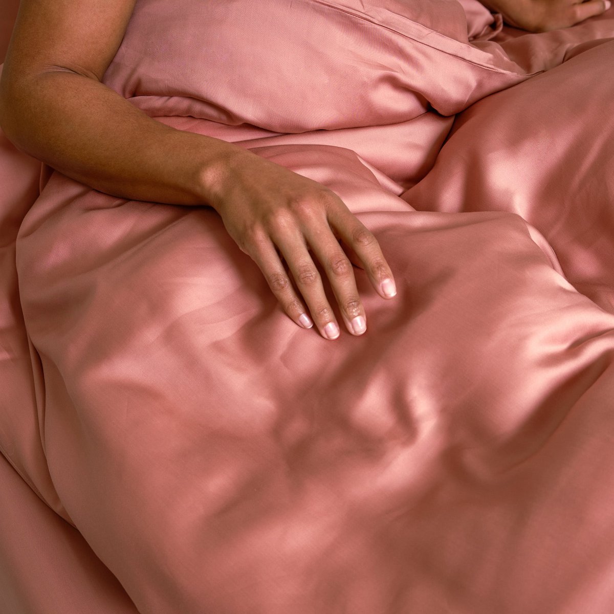 TENCEL™ - Sateen Duvet Cover Terra Pink