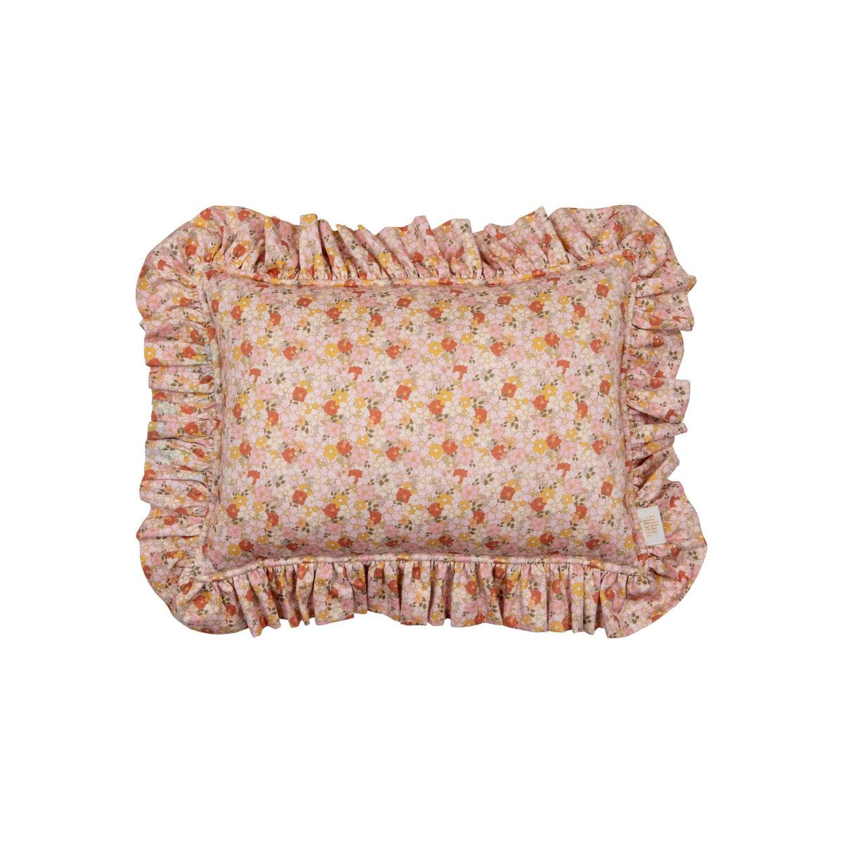 Decorative pillow with frill "spring garden"