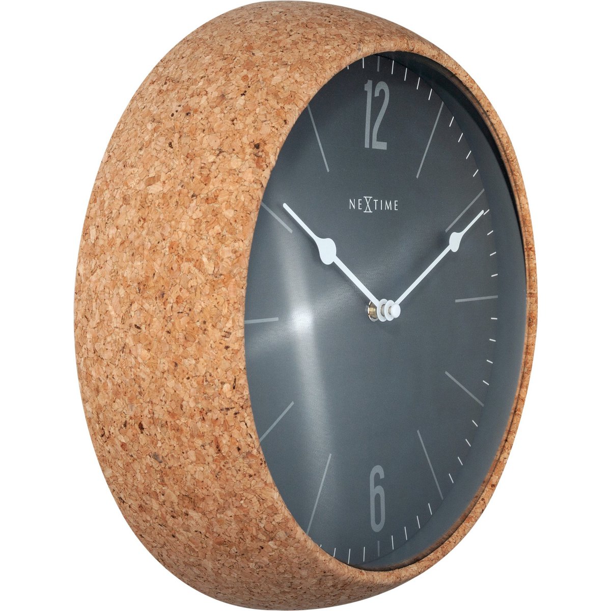 Väggklocka - 30 cm - Kork / Glas - 'Cork'