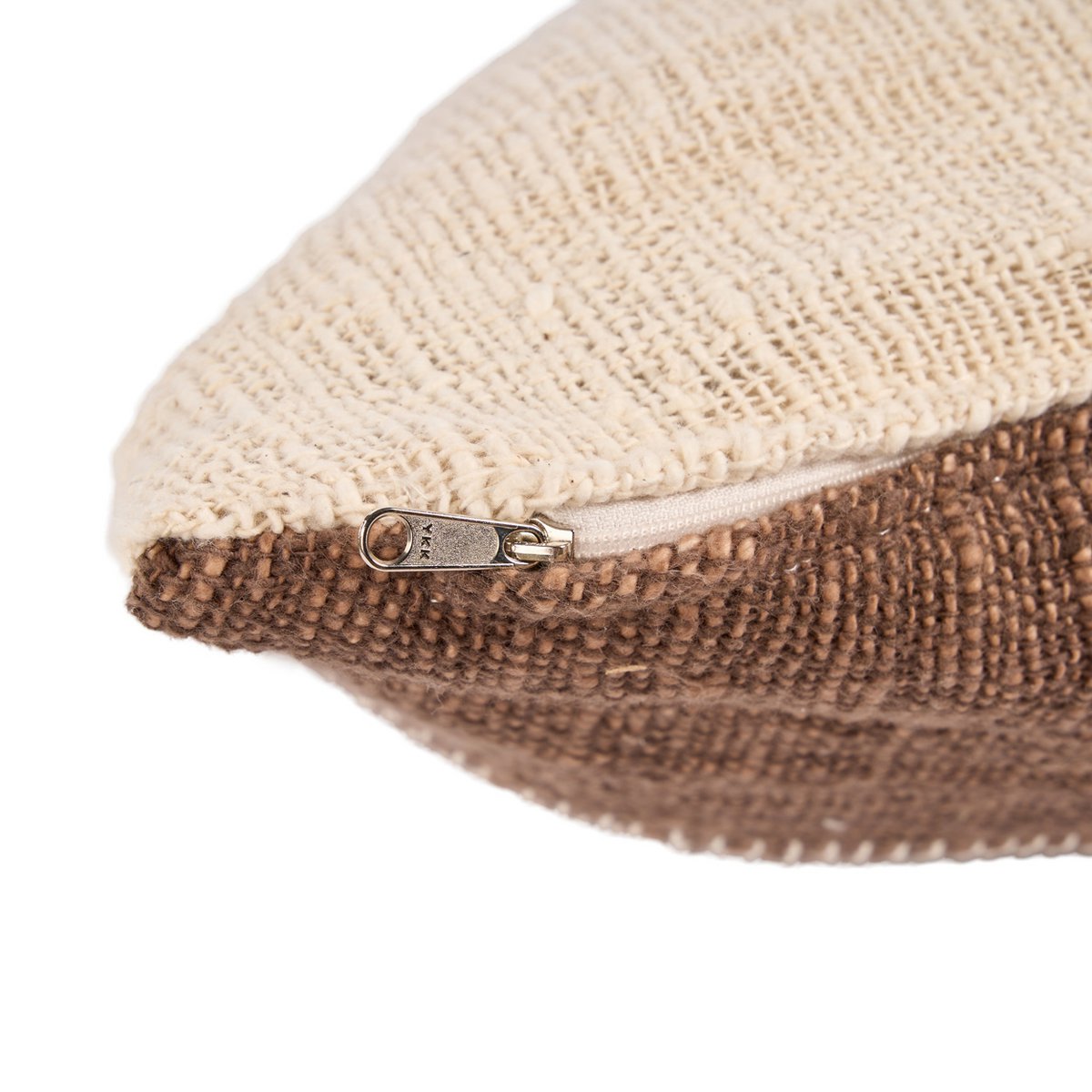 The Cocoa Patchwork Cushion Cover - Natural Brown