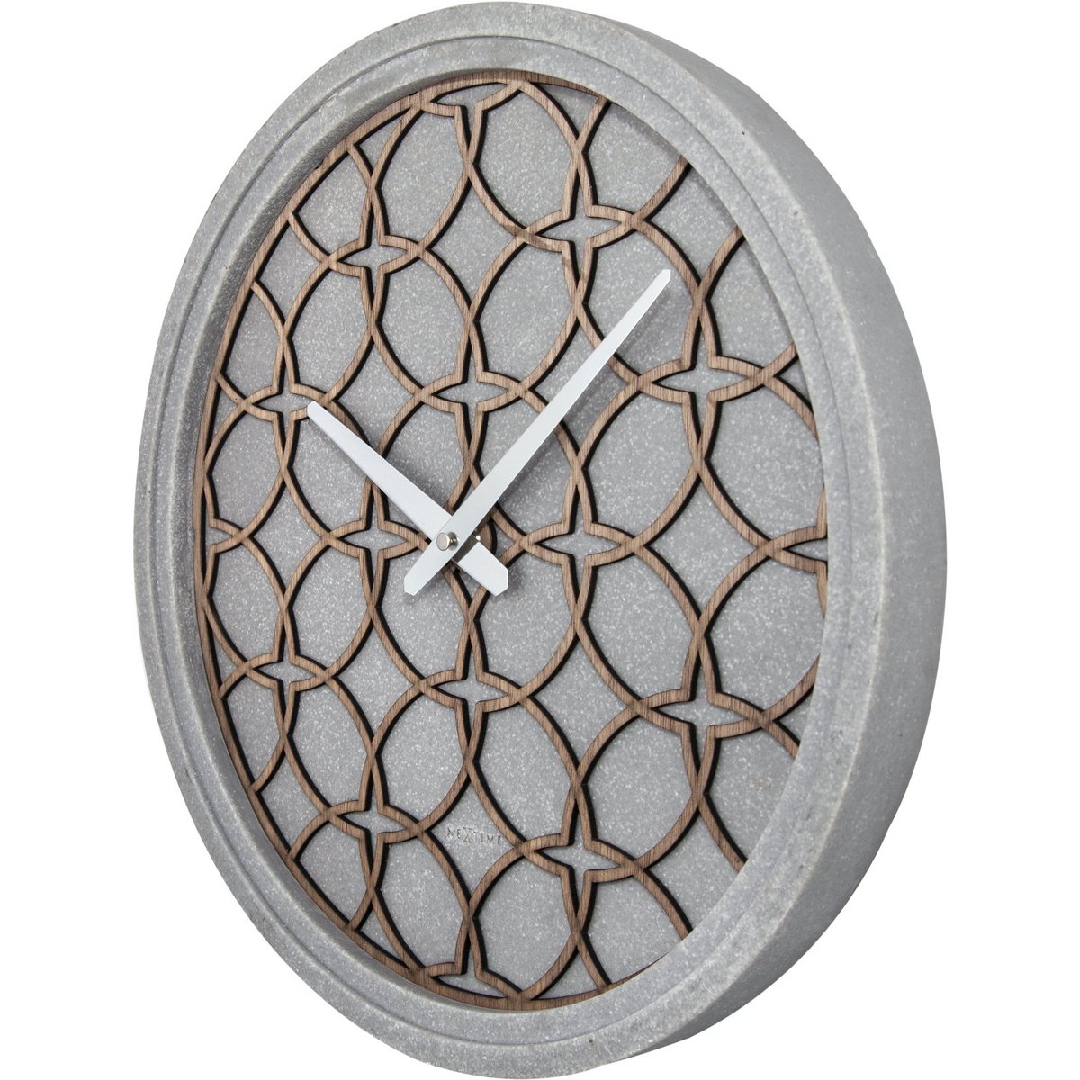 Wall Clock - 39.5 cm - Polyresin/Wood - 'Concreto love'