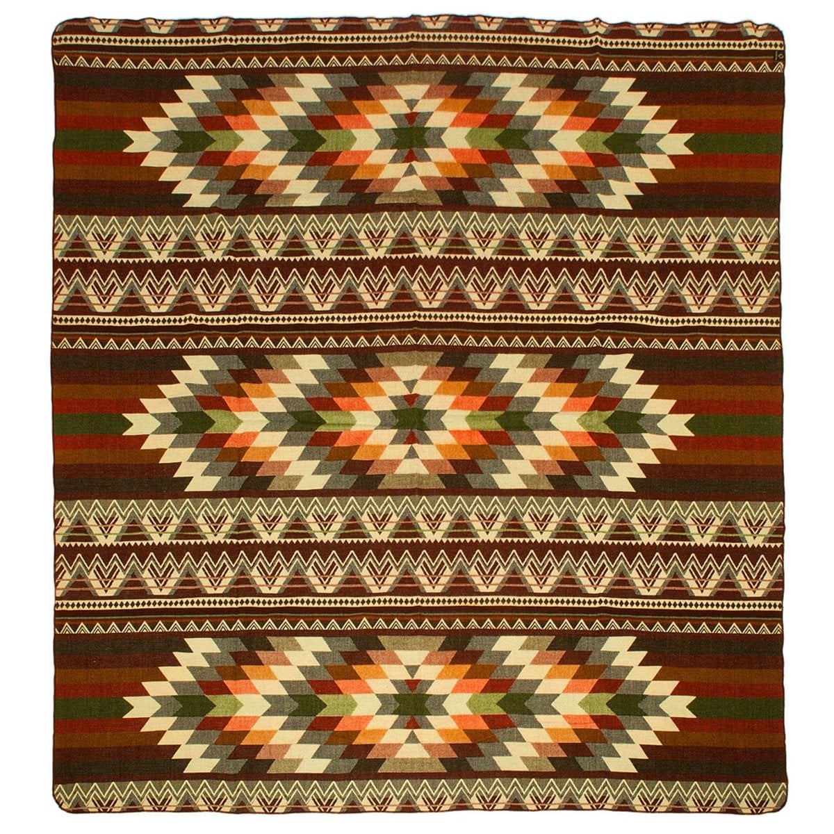Ecuadorian alpaca blanket | native blanket | Antisana Green