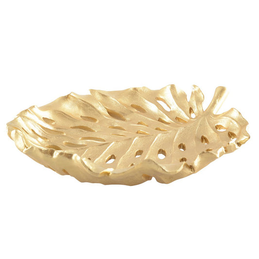 Fruktfat i bladguld, 31x25x5 cm